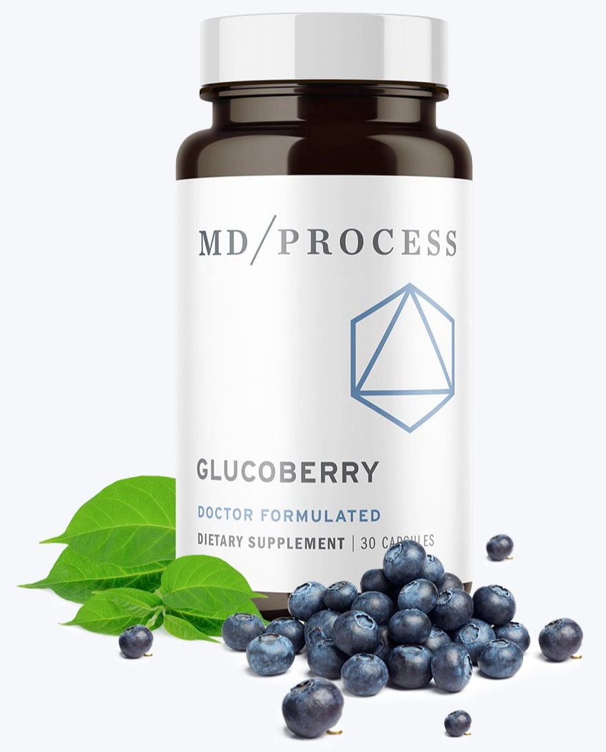 GlucoBerry blood sugar support supplement bottle